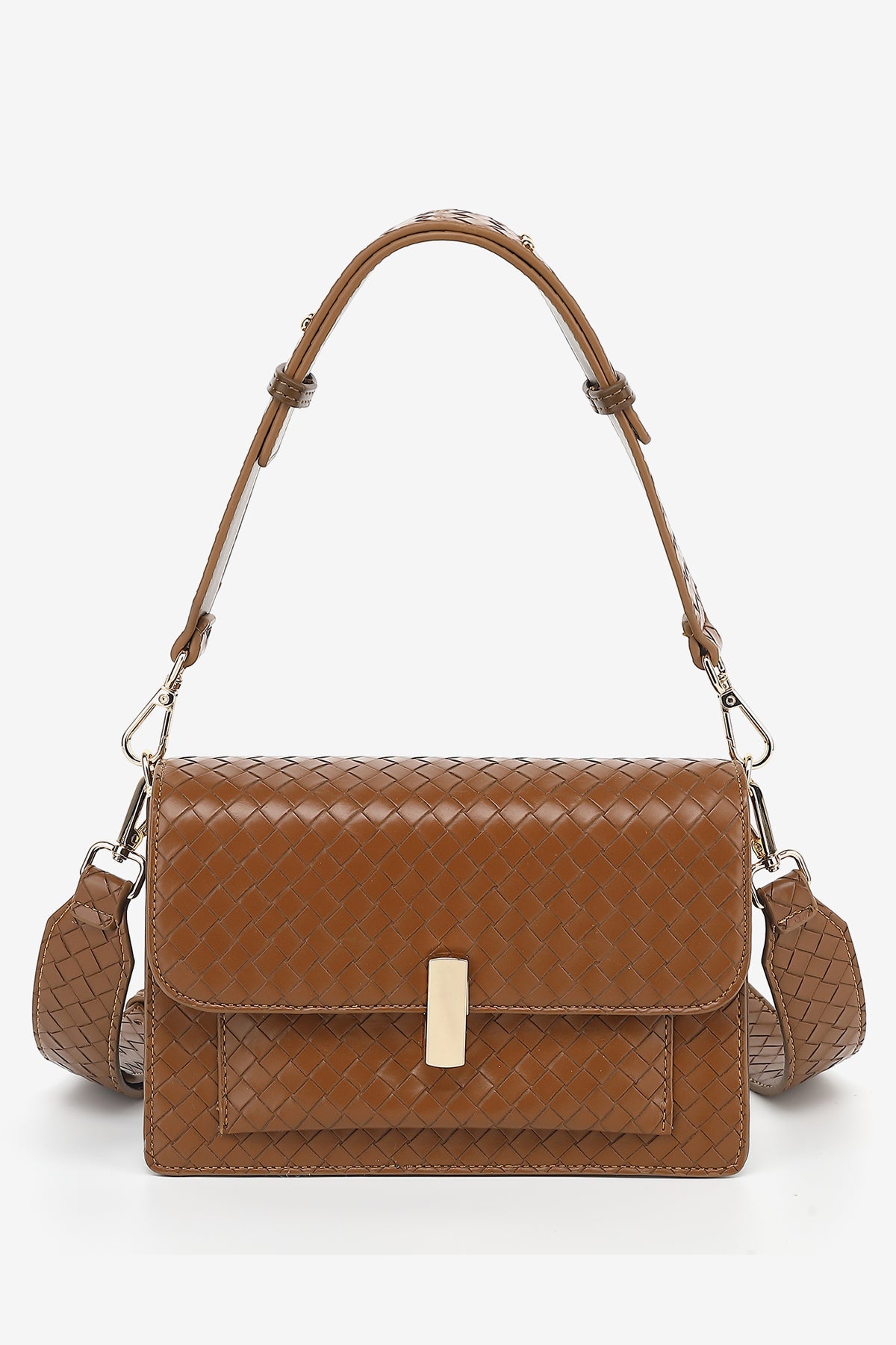 Noellas Adele Braided Bag Mid Brown. Køb Tasker hos www.noellafashion.dk