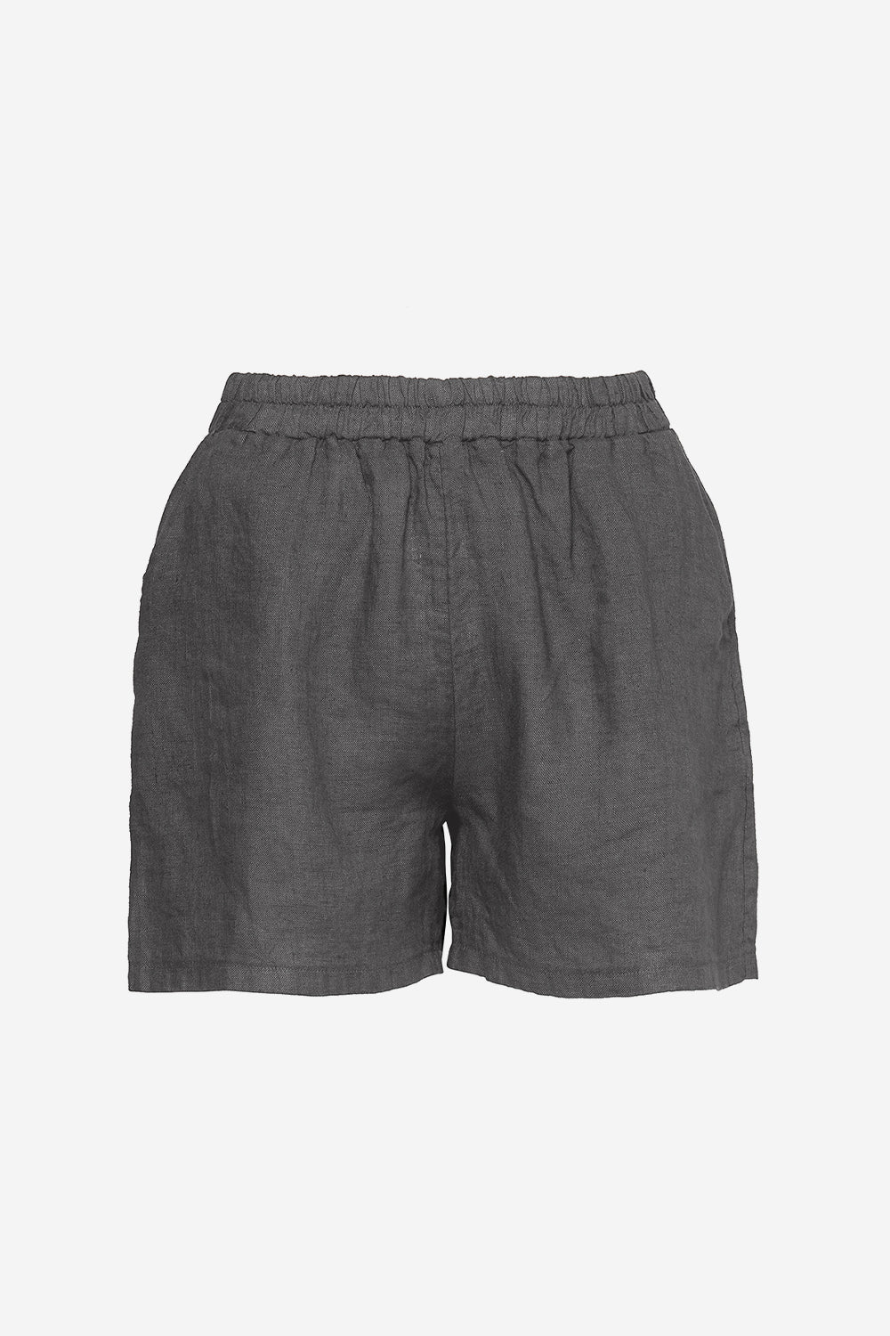 Noellas Zille Shorts Linen Antracit Grey. Køb Shorts hos www.noellafashion.dk