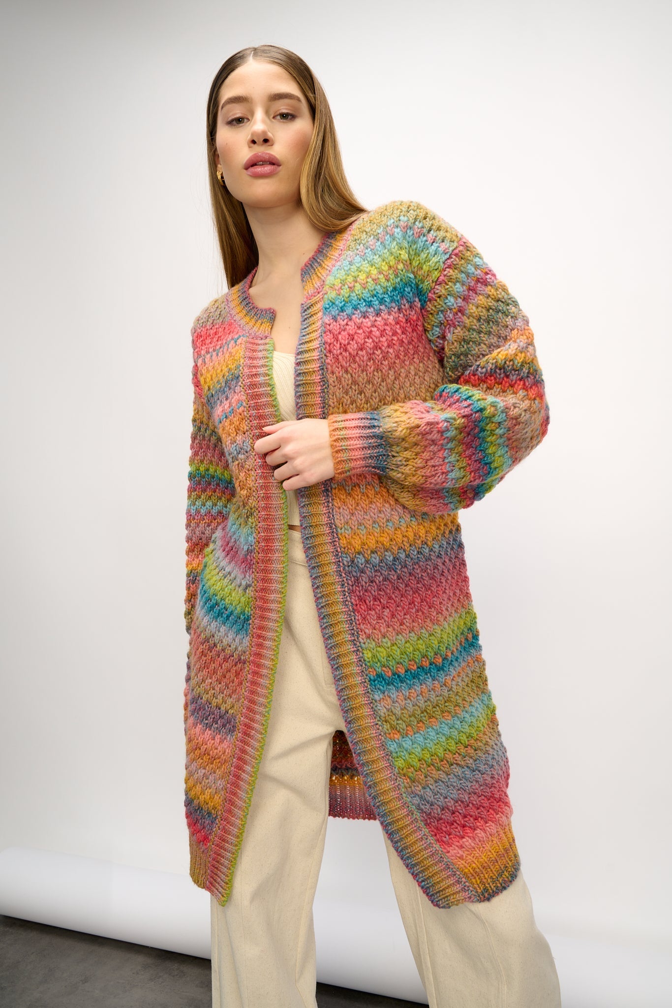 Noellas Gio Knit Cardigan Candy Mix. Køb Cardigans hos www.noellafashion.dk