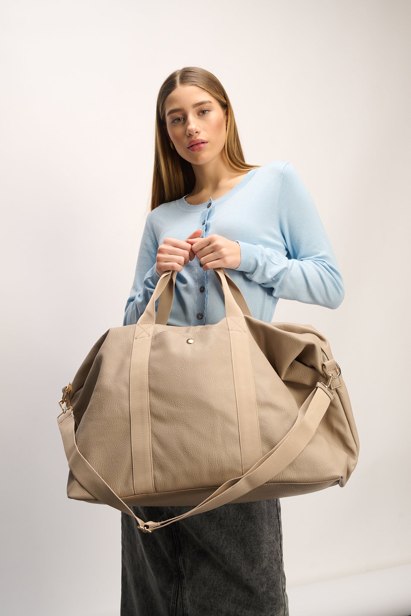 Holdall Weekend Bag Taupe