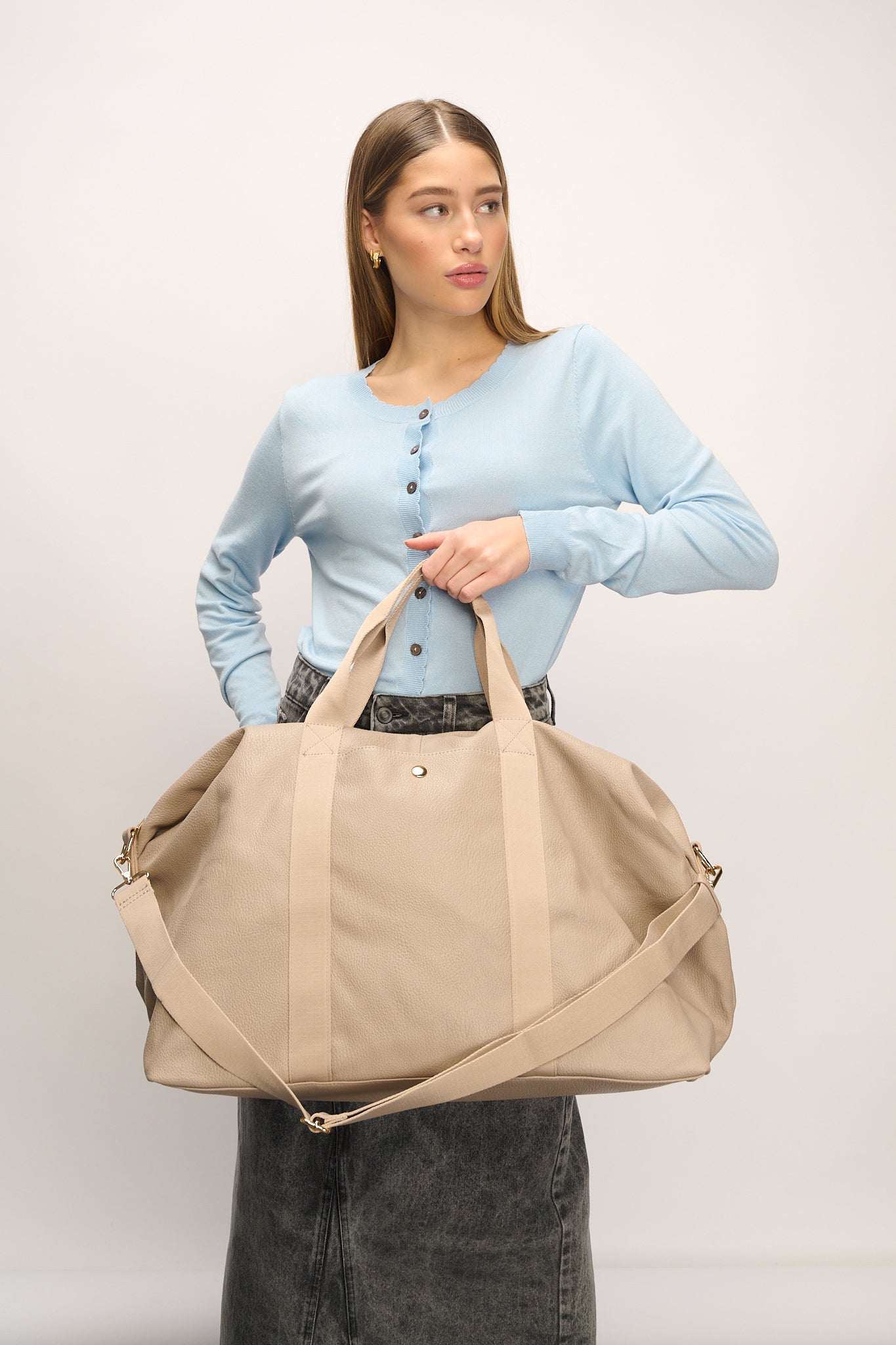 Holdall Weekend Bag Taupe