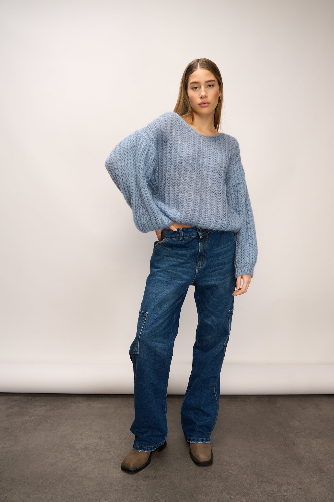 Joseph Knit Sweater Dusty Blue