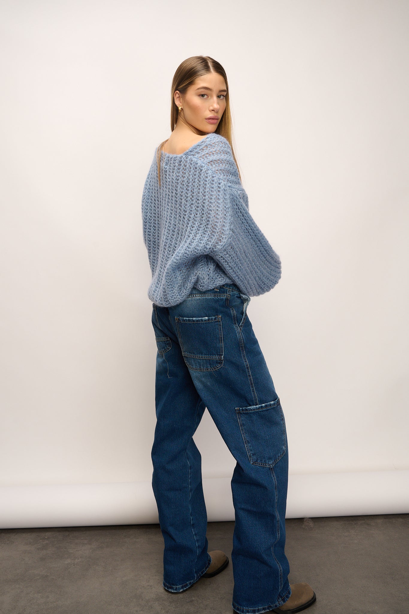 Joseph Knit Sweater Dusty Blue
