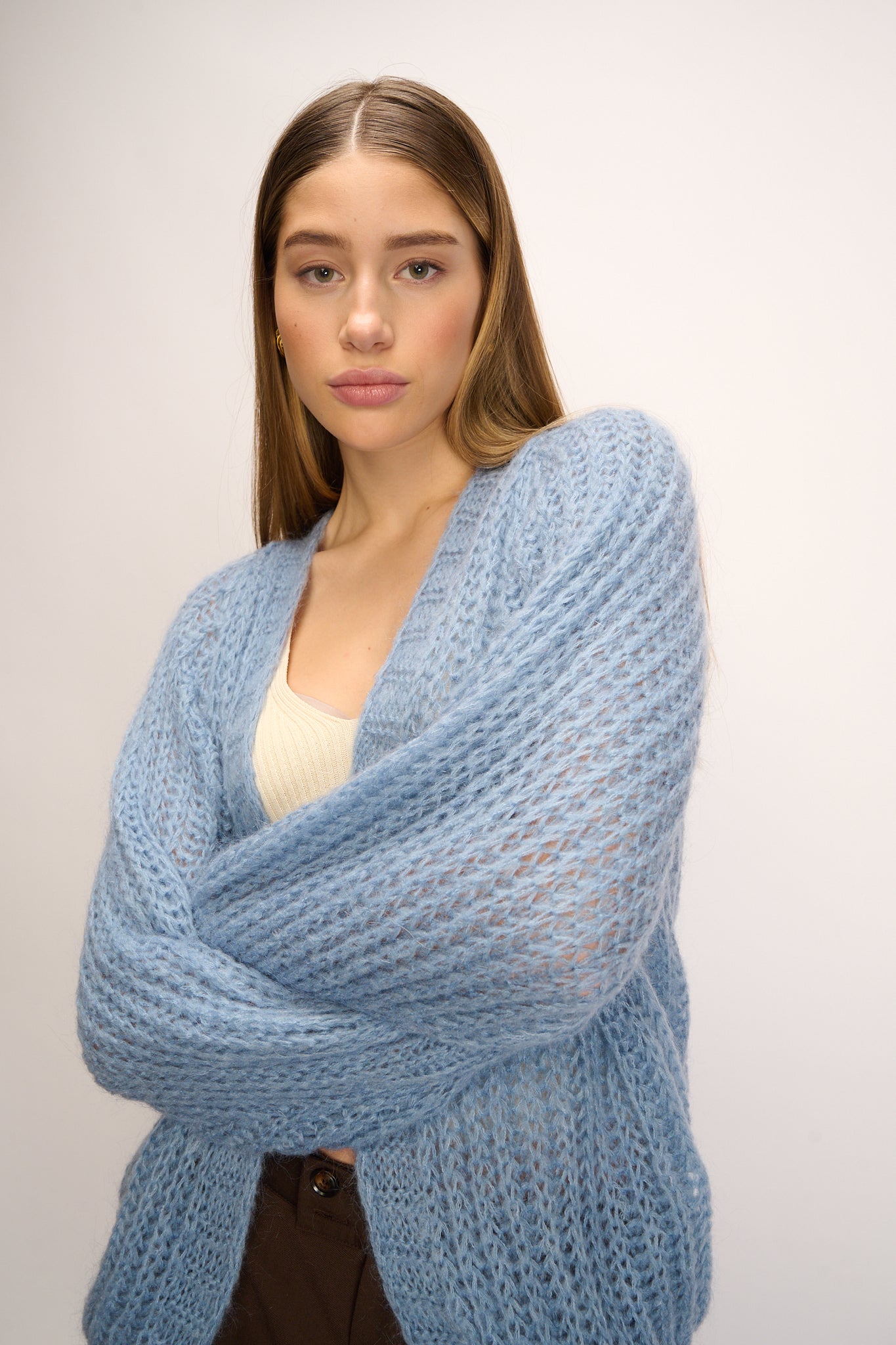 Joseph Knit Cardigan Dusty Blue