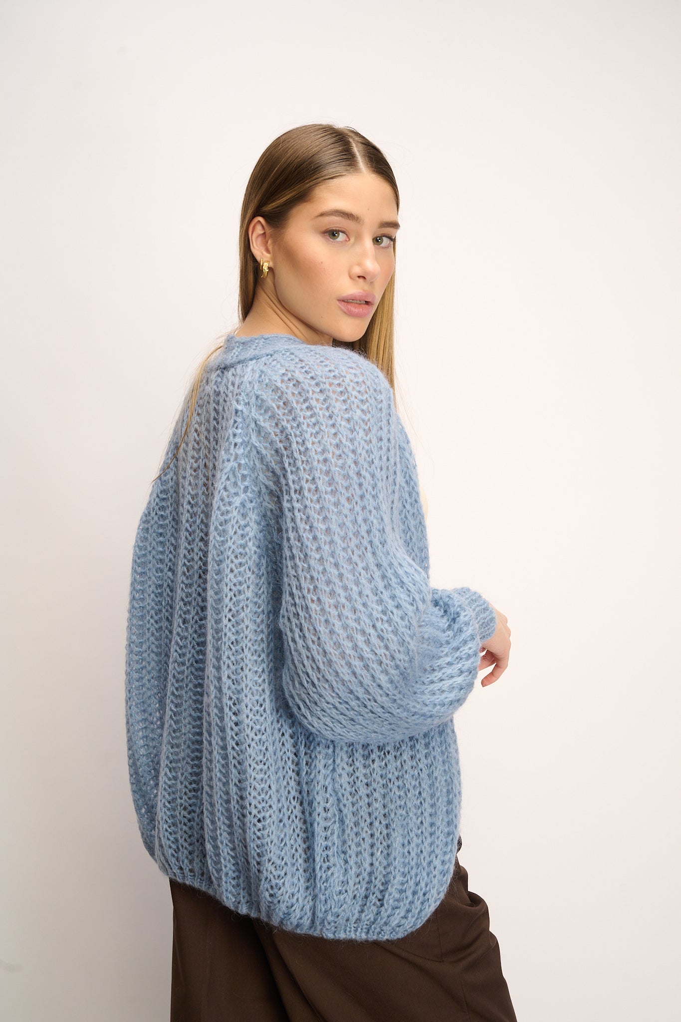 Joseph Knit Cardigan Dusty Blue