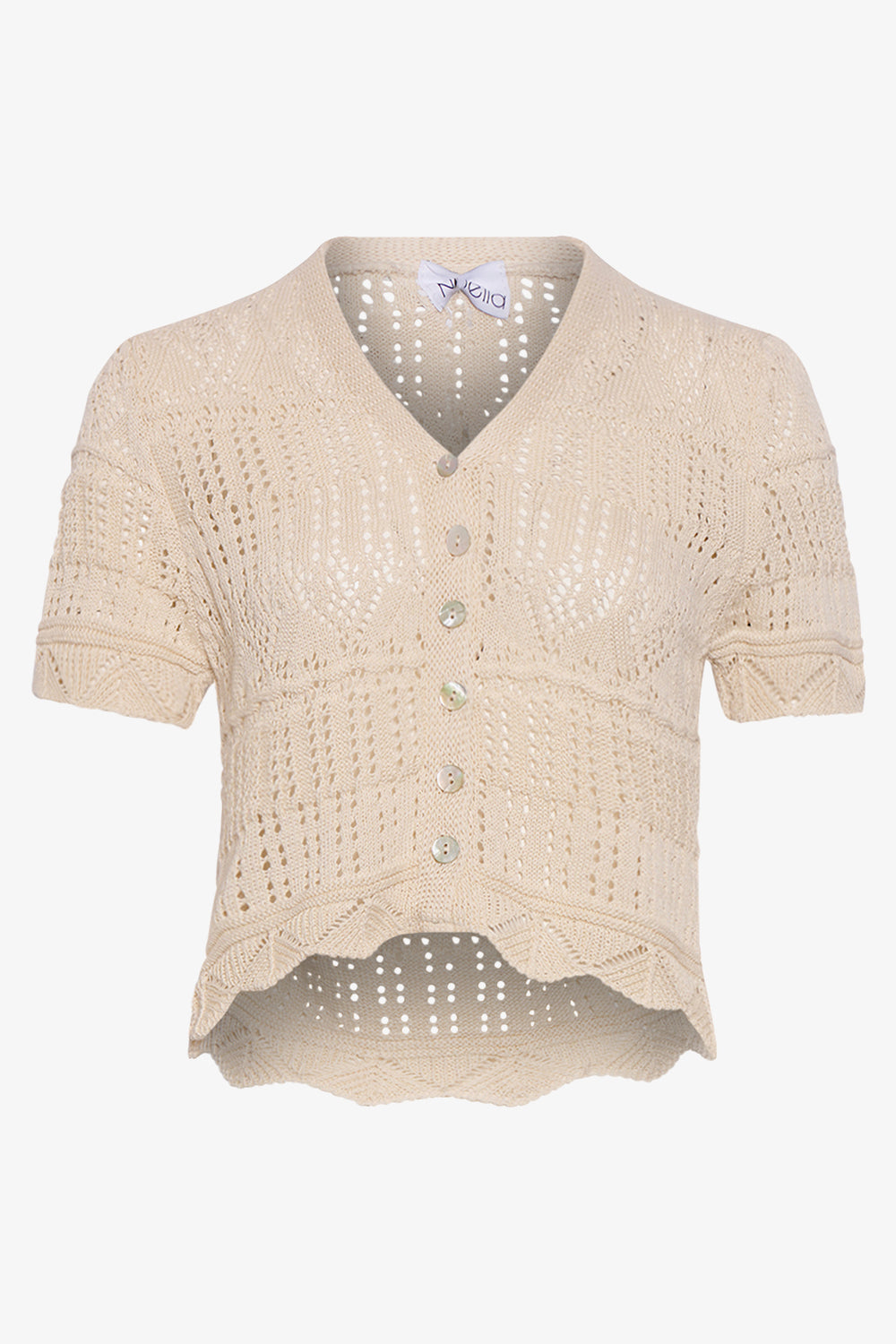 Noellas Jay Knit Cardigan Offwhite. Køb Striktrøjer hos www.noellafashion.dk