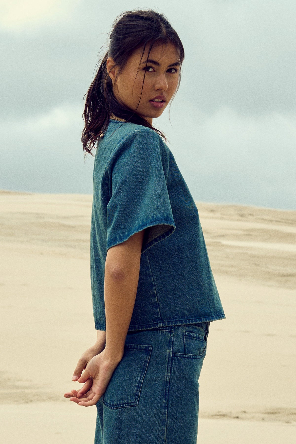 Kameko Blouse Vintage Blue Wash