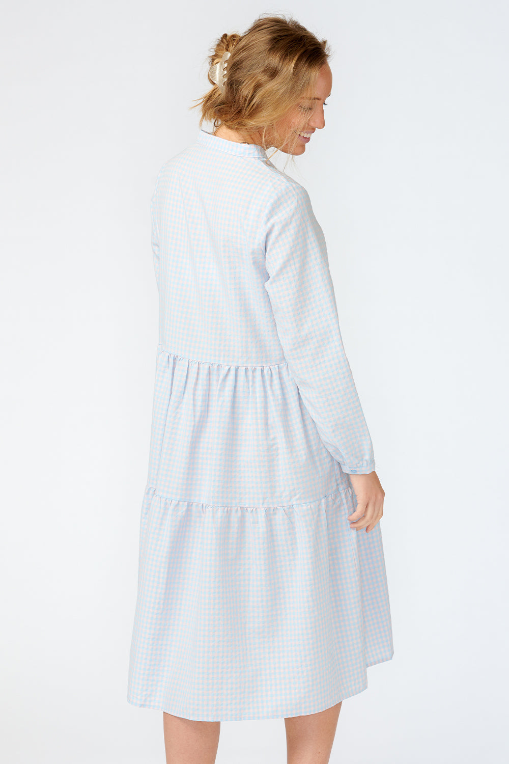 Lipe Dress Cotton Checks CN Rose/light blue Checks