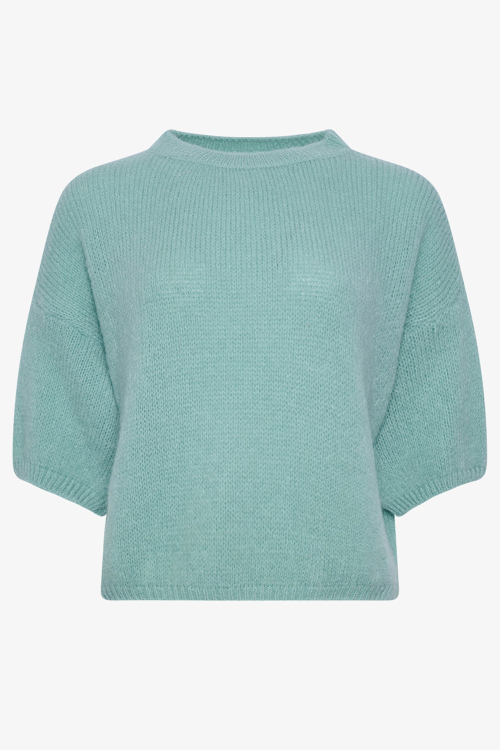 Noellas Mimi Knit Jumper Soap Green. Køb Striktrøjer hos www.noellafashion.dk
