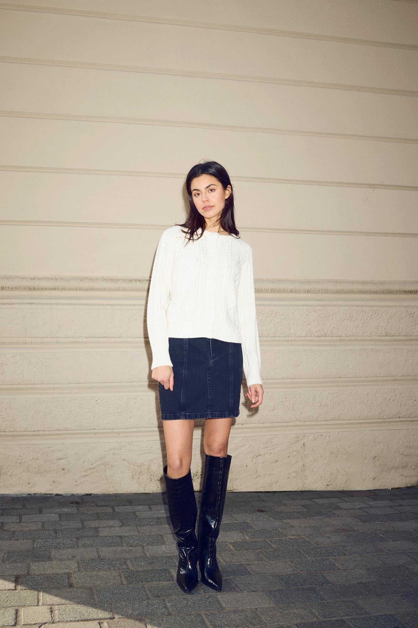 Noellas Karissa Skirt Black Wash. Køb Nederdele hos www.noellafashion.dk