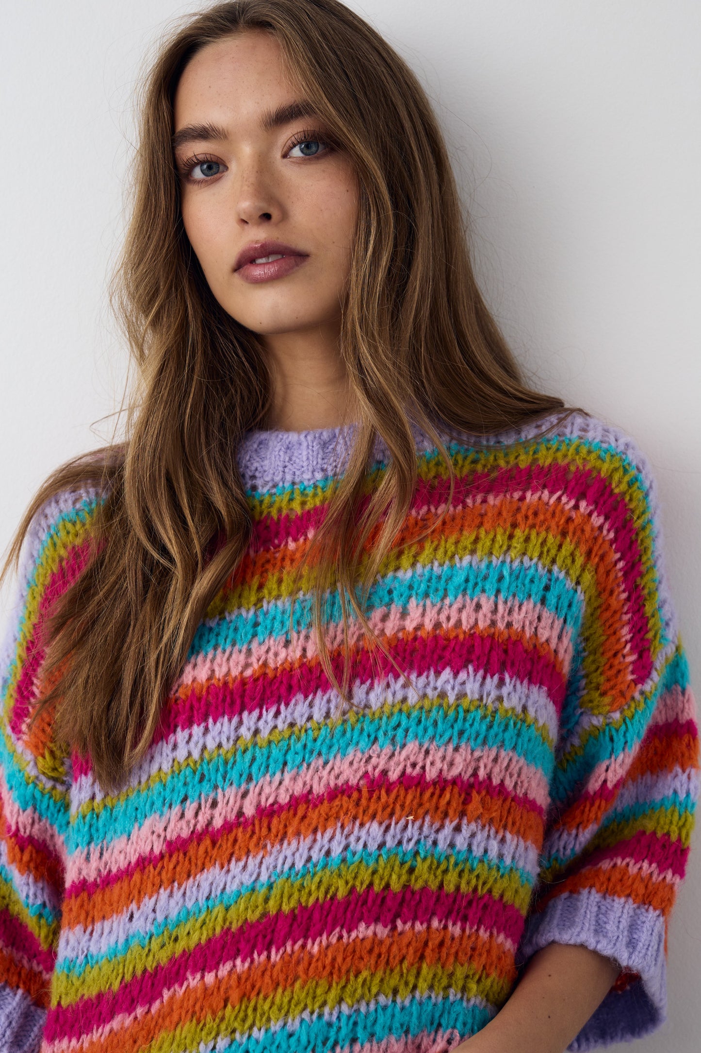Noellas Mimi Knit Rainbow Combo. Køb Striktrøjer hos www.noellafashion.dk