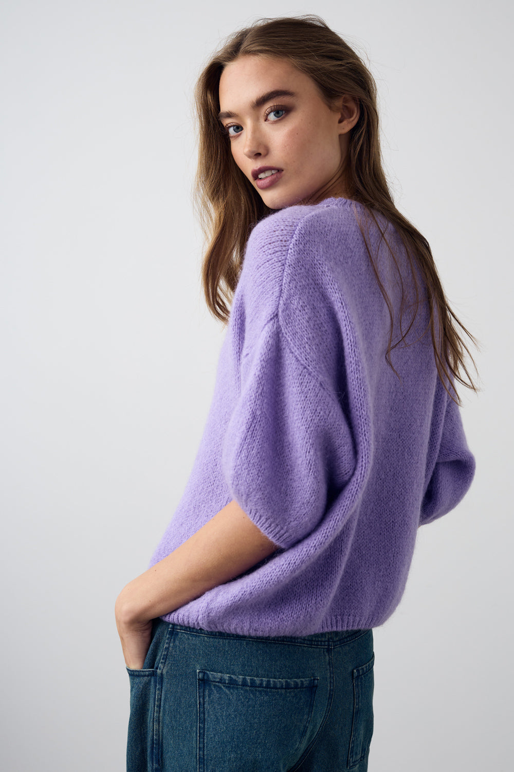 Mimi Knit Jumper Dark Lilac