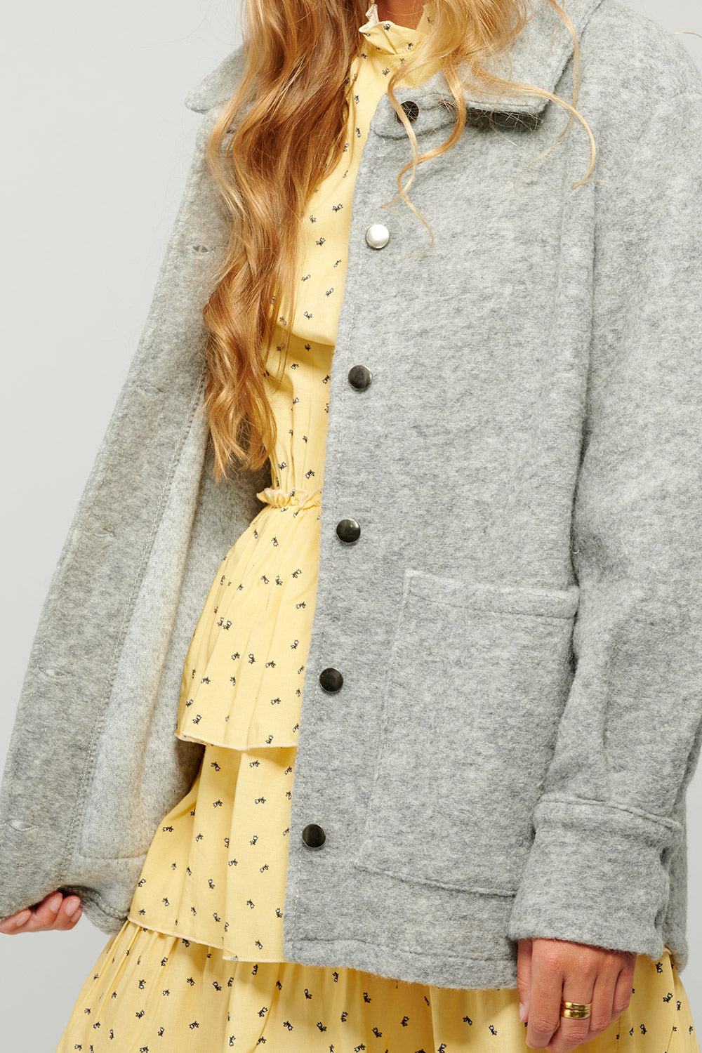 Viksa Jacket Wool Light Grey