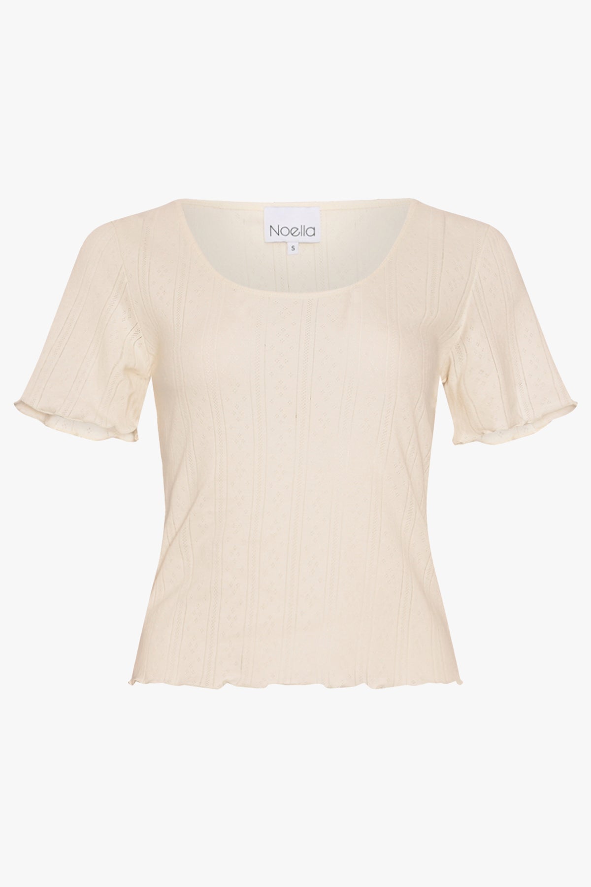 Noellas Julietta Top Ivory. Køb T-shirts / Toppe hos www.noellafashion.dk