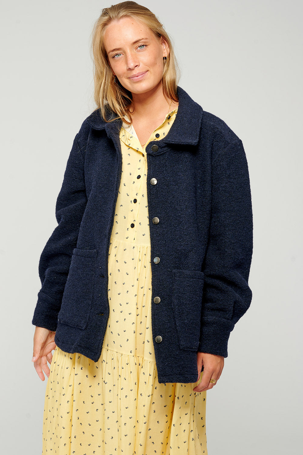 Viksa Jacket Wool Blue Navy