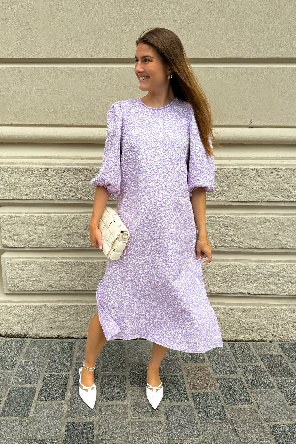Noellas Reno Pastis Long Dress Lilac. Køb Kjoler hos www.noellafashion.dk