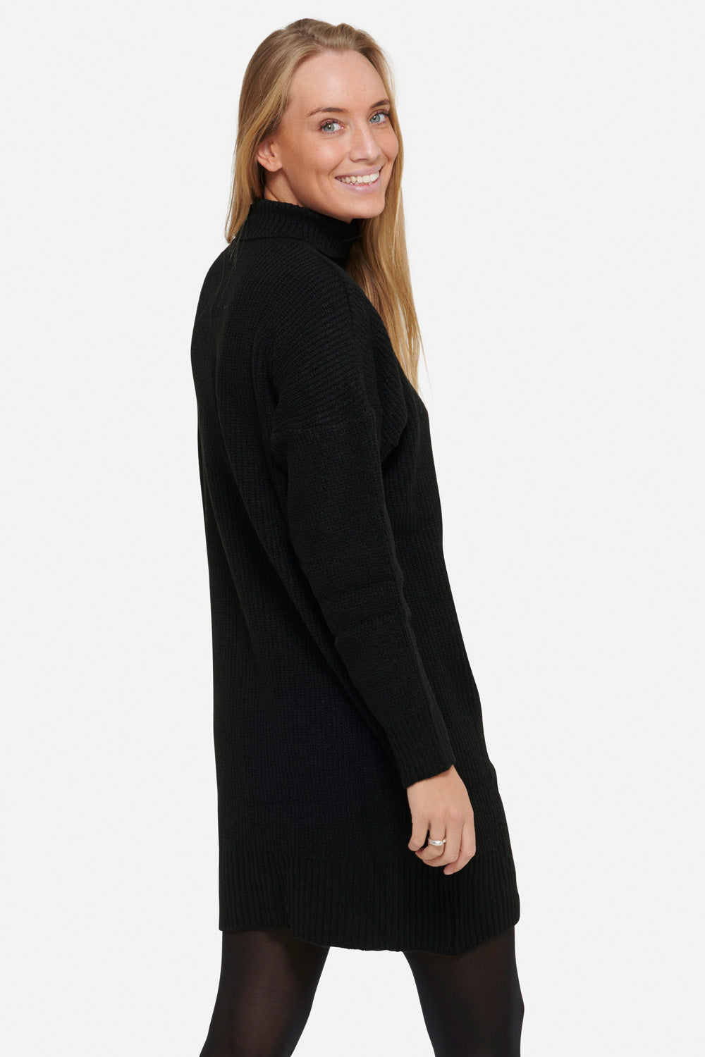 Taie Knit Dress Wool Black