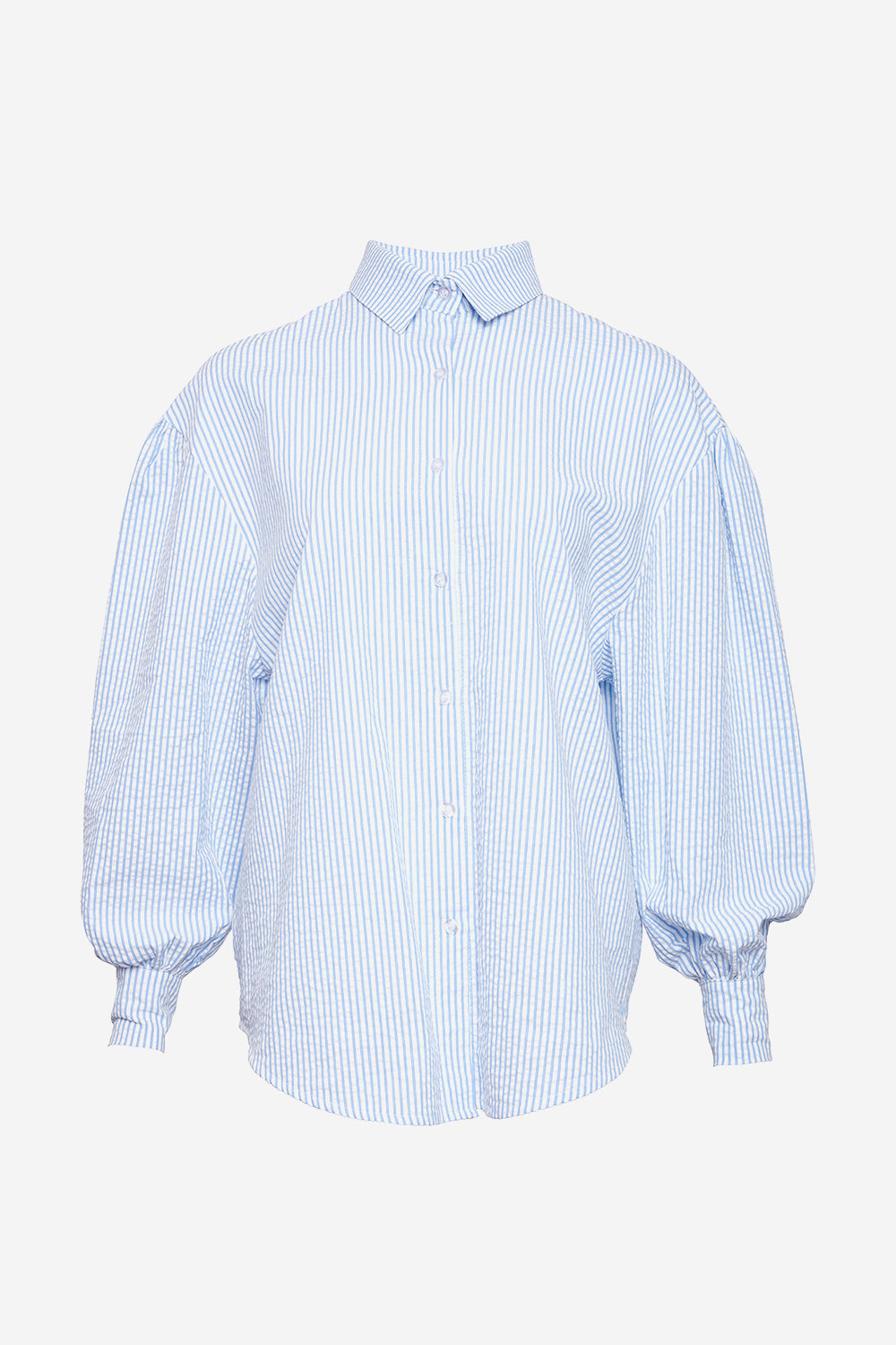 Tate Shirt Seersucker Blue/white Stripes