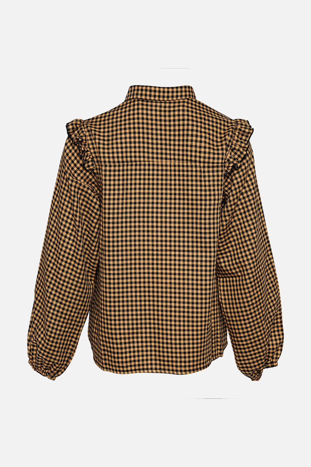 Tilla Blouse Viscose Camel/black Checks