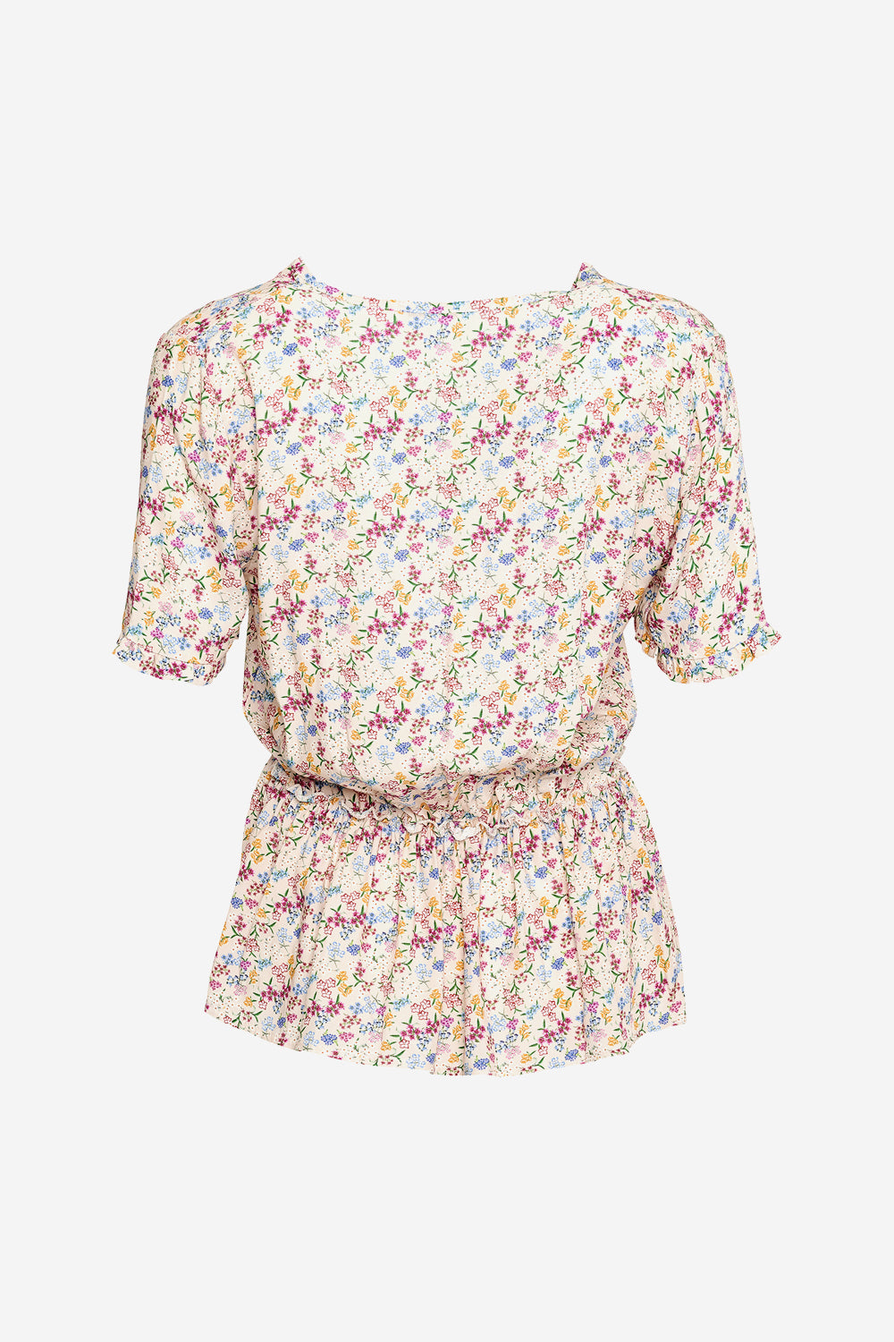 Zion Blouse Viscose Crepe Rose Flower