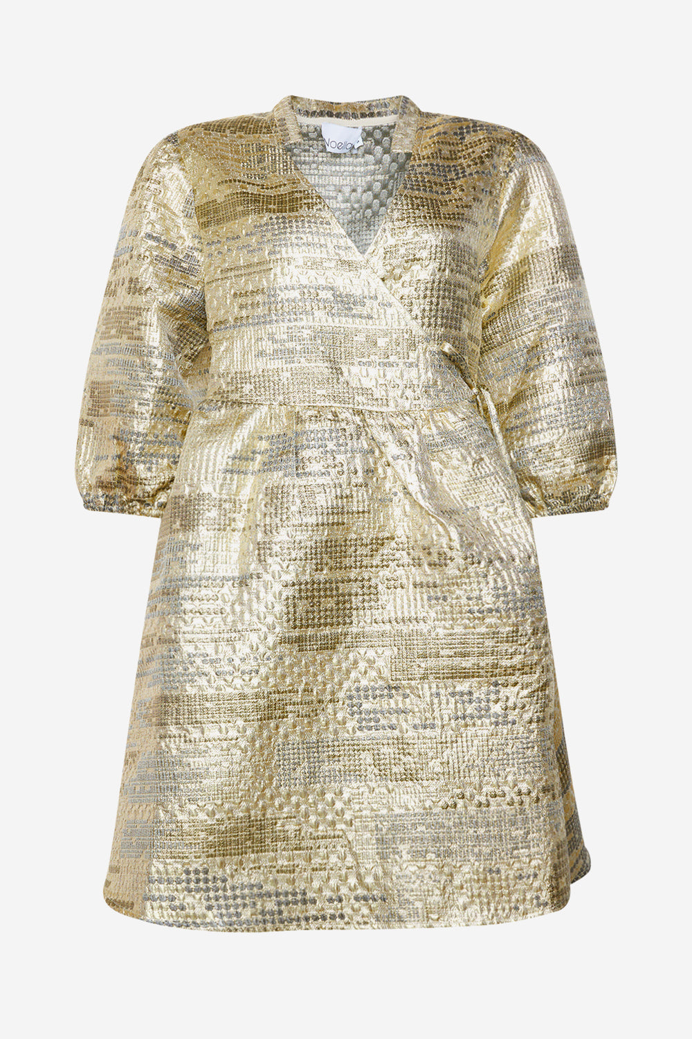 Noellas Jannie Aya Dress Gold Mix. Køb Kjoler hos www.noellafashion.dk
