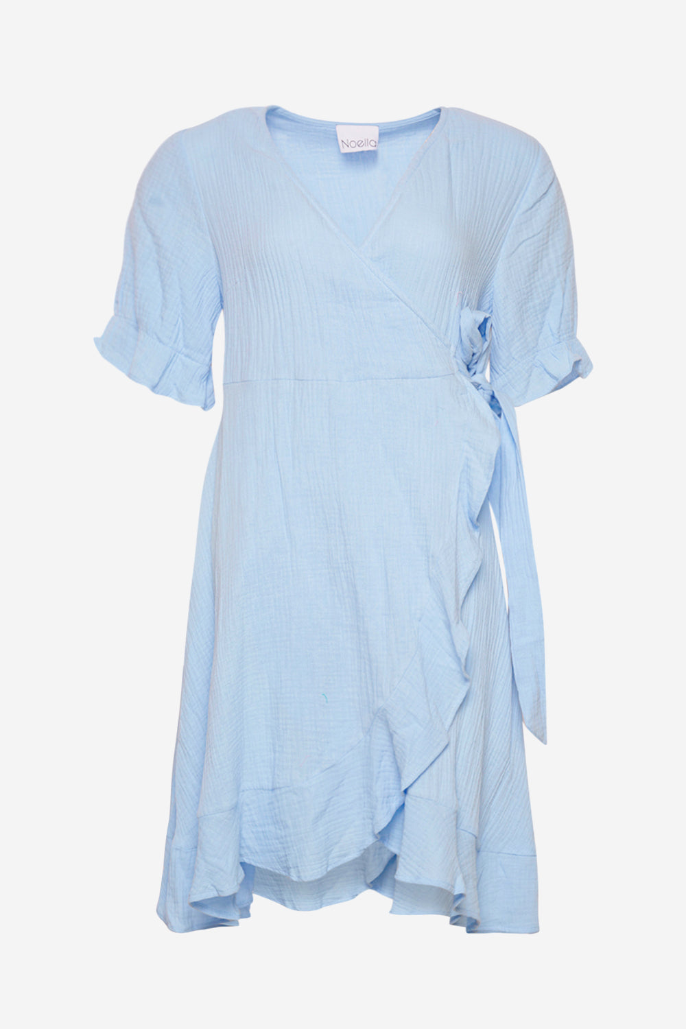Noellas Aleppo Short Dress Light Blue. Køb Kjoler hos www.noellafashion.dk