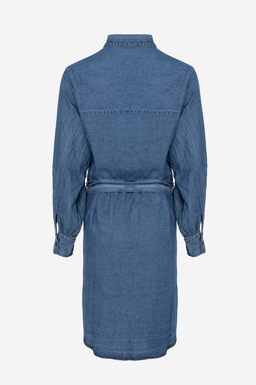 Anika Shirt Dress Cotton Denim Dark Blue