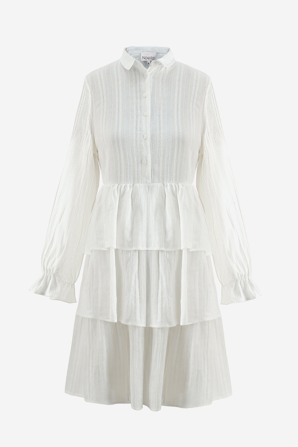 Baja Dress Cotton Broderie White