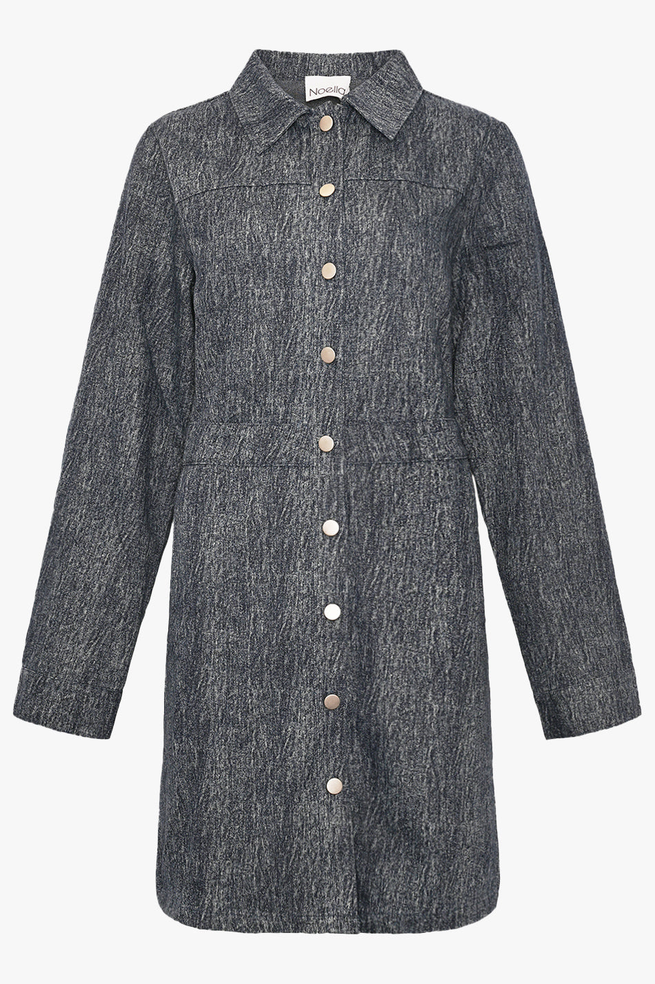 Noellas Benita Ls Dress Blue Snow Wash. Køb Kjoler hos www.noellafashion.dk