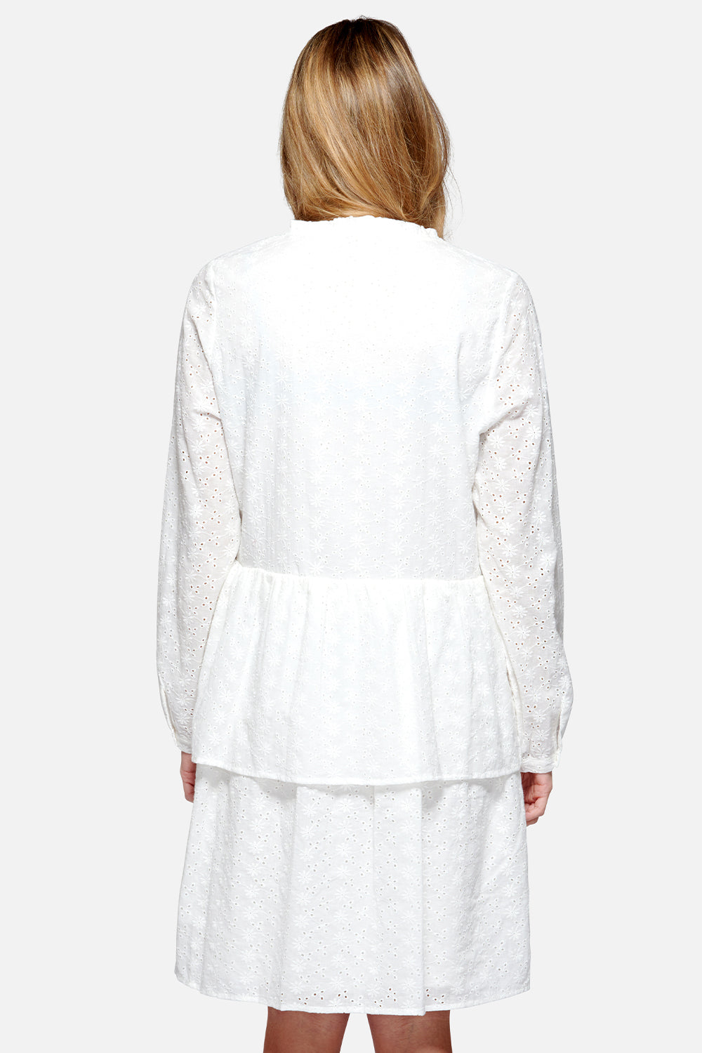 Bille Dress Cotton Embrodery White