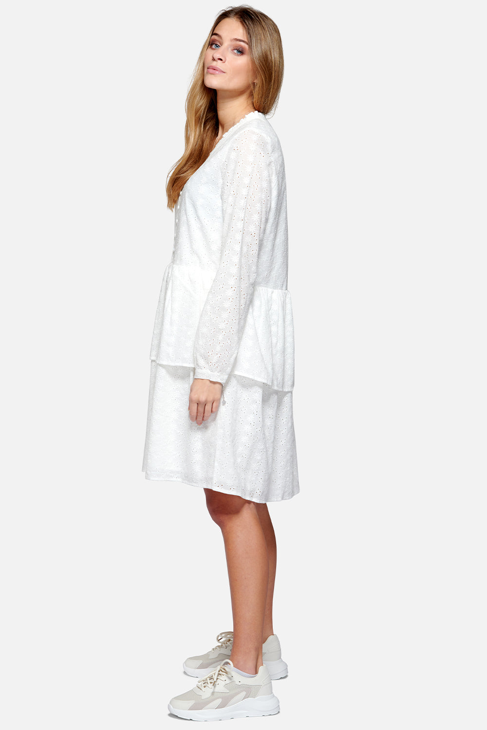 Bille Dress Cotton Embrodery White