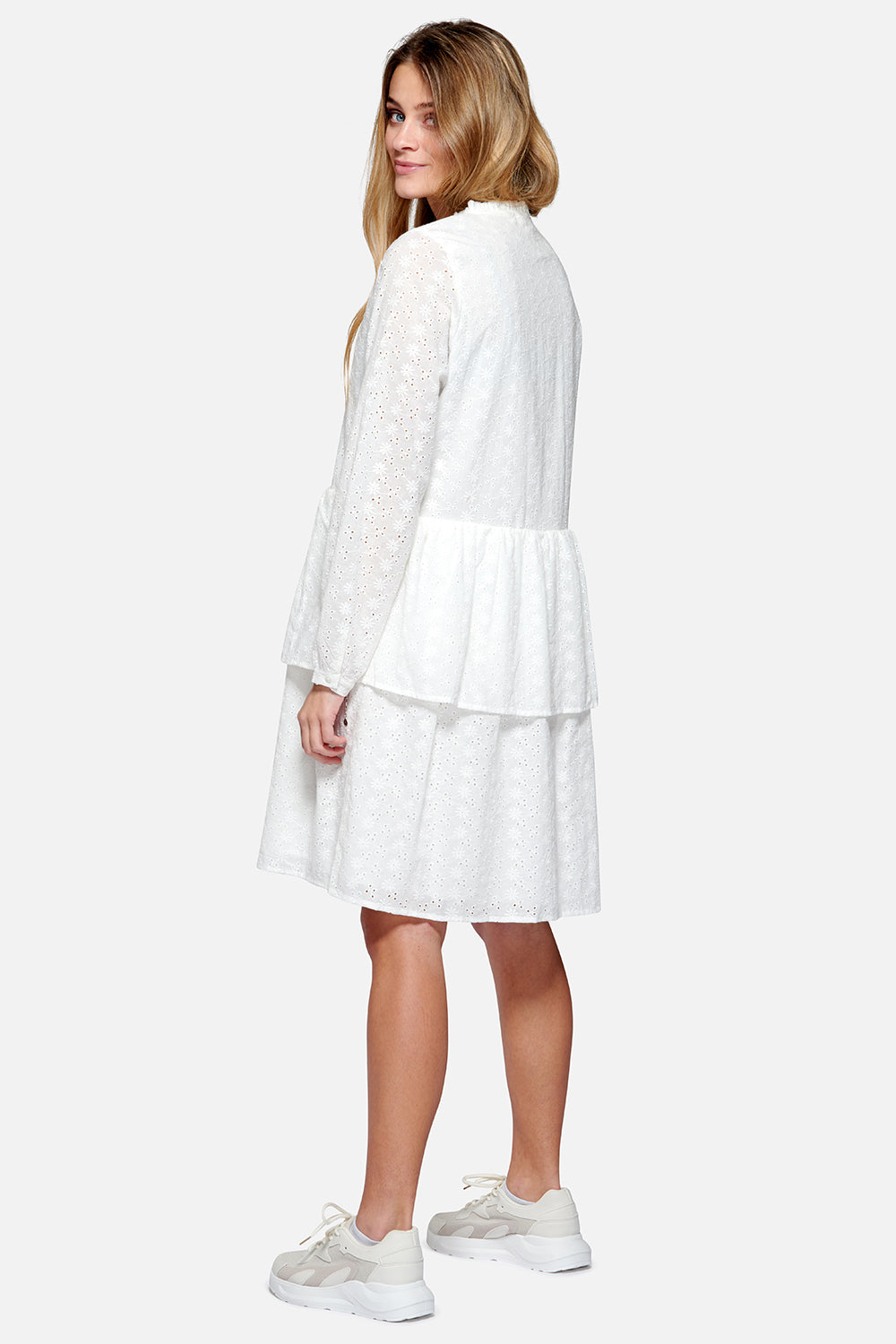 Bille Dress Cotton Embrodery White
