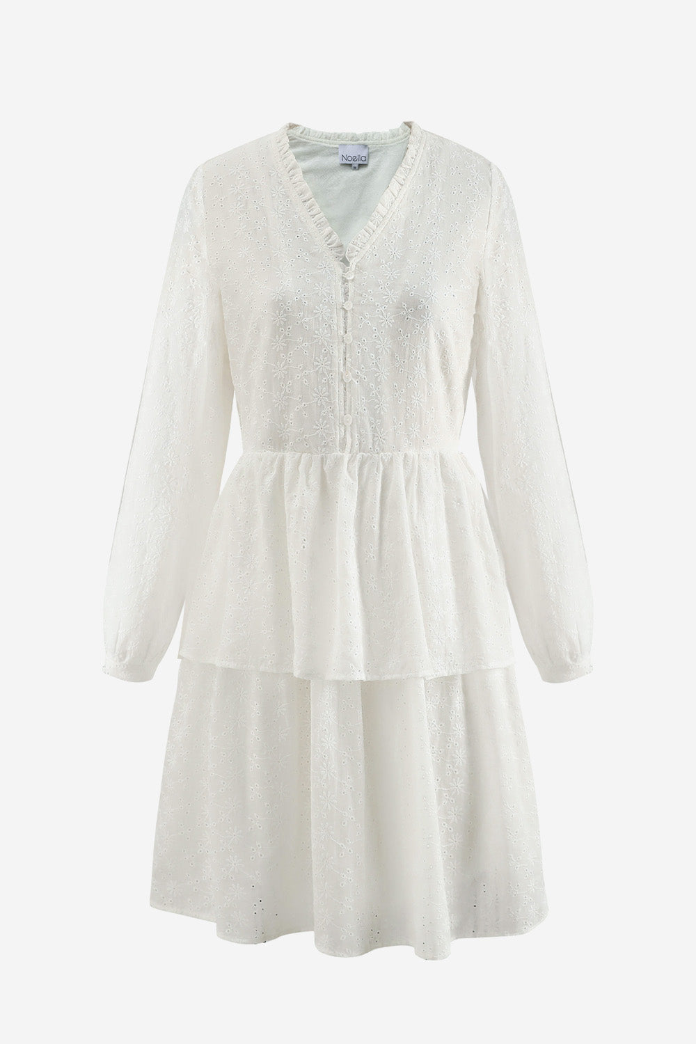 Bille Dress Cotton Embrodery White