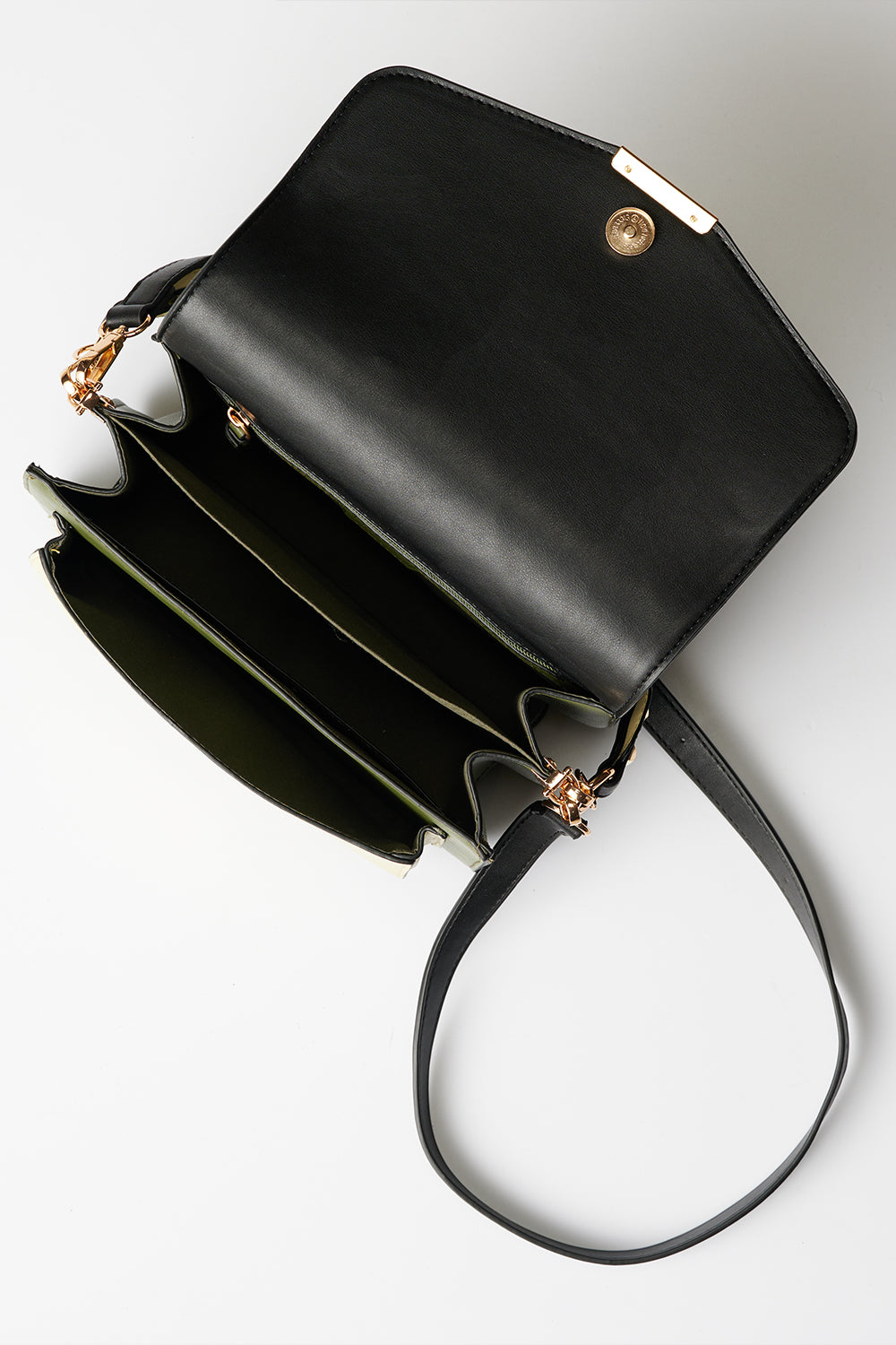 Blanca Multi Compartment Bag Black/Green/Cream