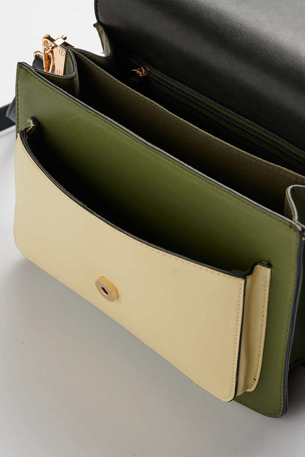 Blanca Multi Compartment Bag Black/Green/Cream