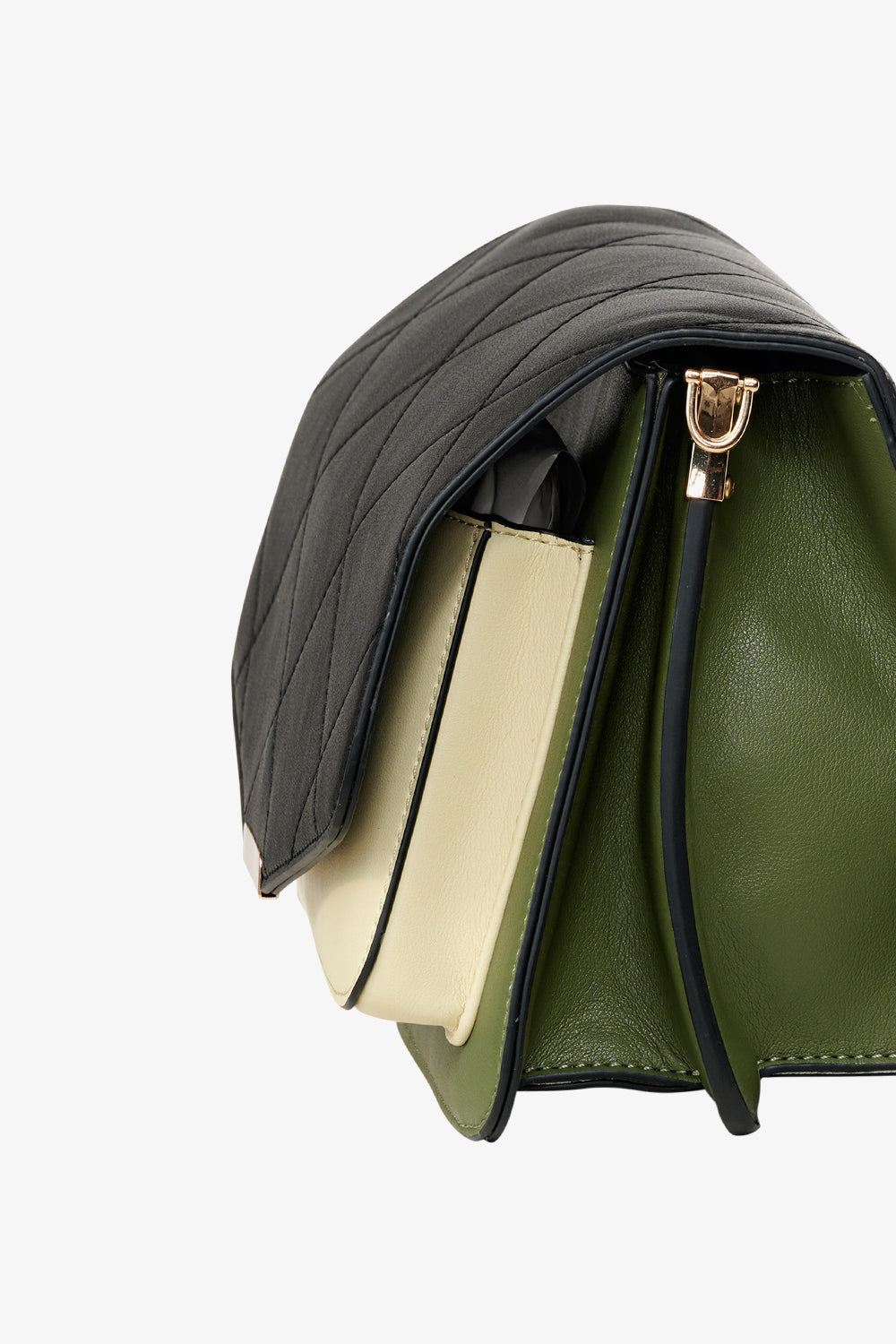 Blanca Multi Compartment Bag Black/Green/Cream