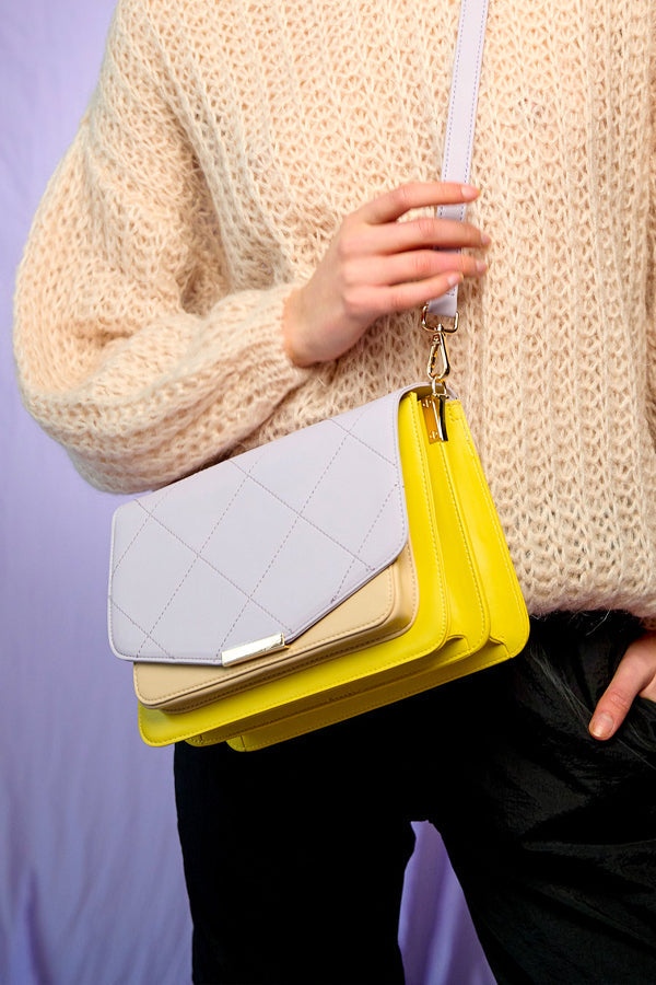 Blanca Multi Compartment Bag Soft/Purple/Yellow