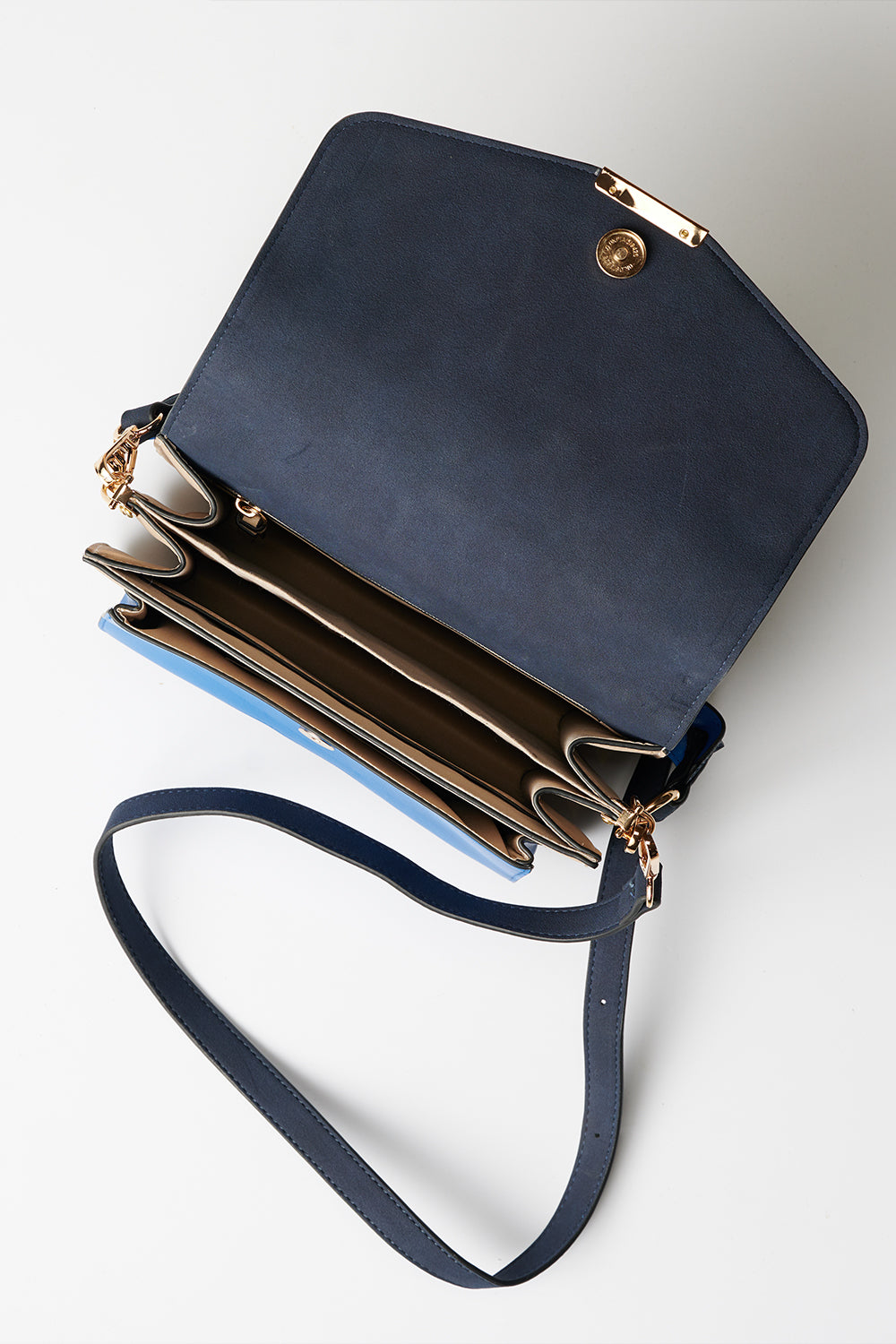 Blanca Multi Compartment Bag Navy/Sand/Blue