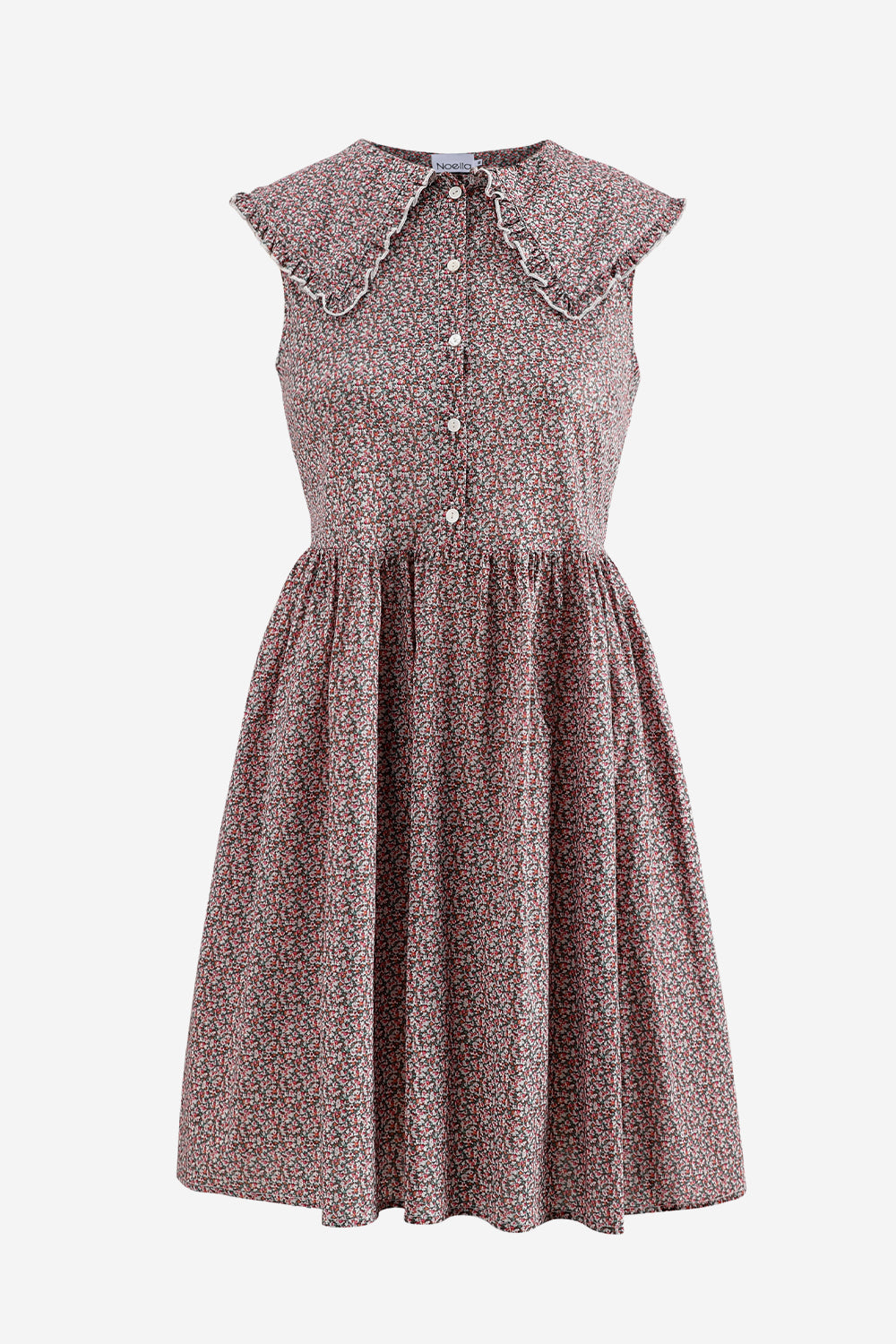 Cilla Dress Cotton Poplin Pink Flower