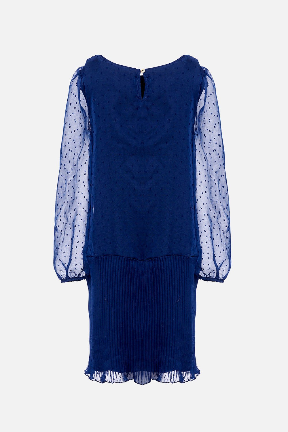 Dagmar Dress Embroidery Navy