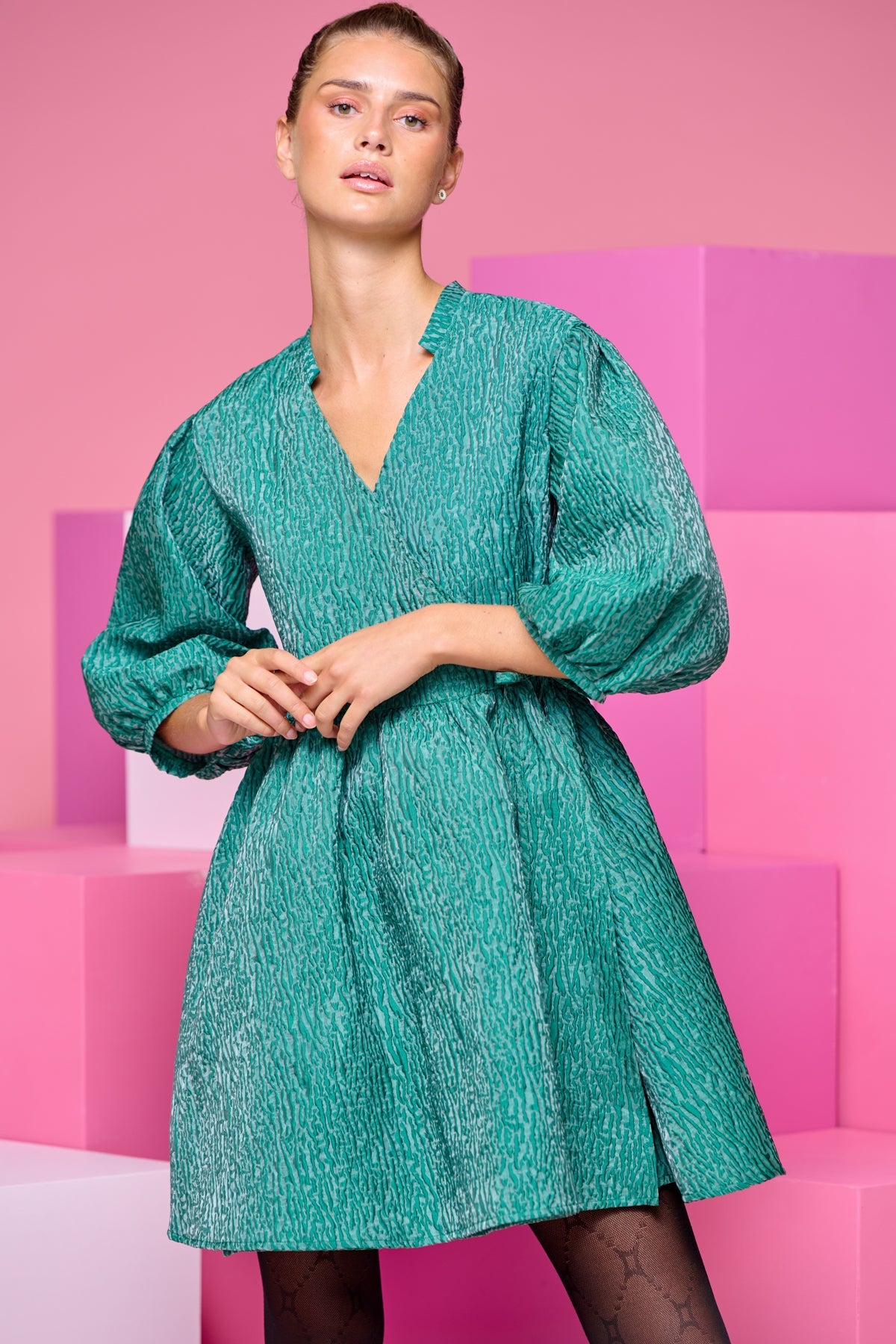 Kamila Wrap Dress Green