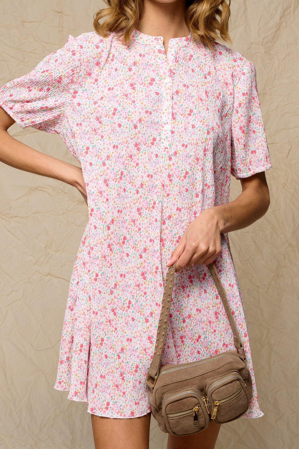 Antwerpen Mae Short Dress Pink Mix