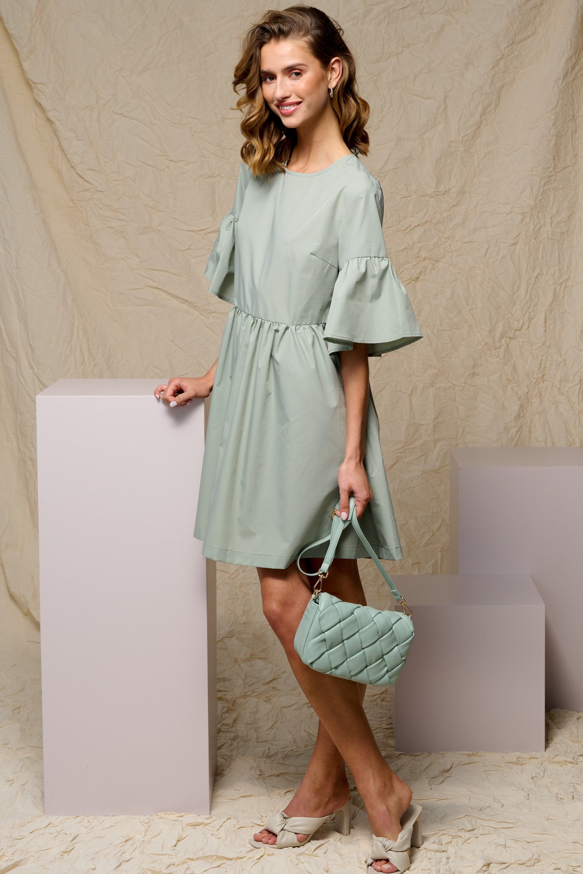 Adaleide Dress Green Pastel