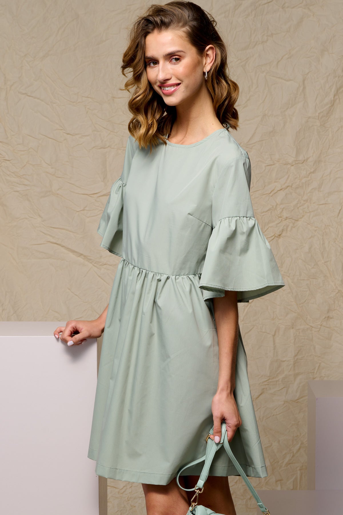 Noellas Adaleide Dress Green Pastel. Køb Kjoler hos www.noellafashion.dk