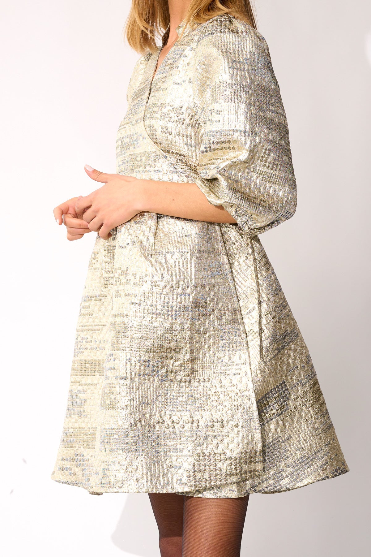 Jannie Aya Dress Gold Mix