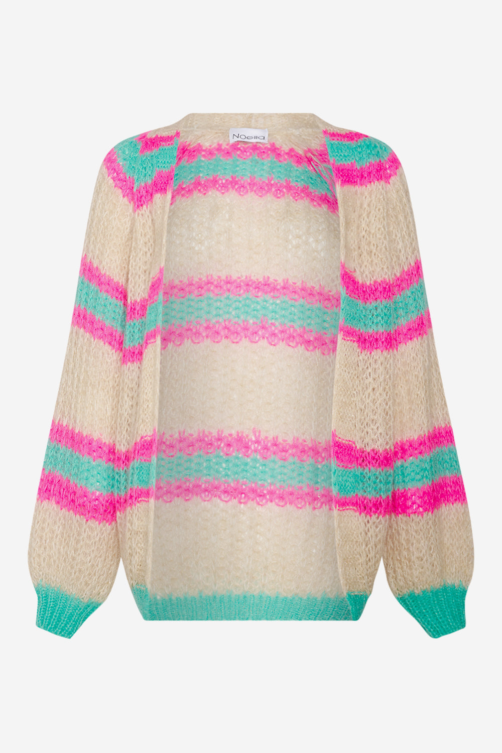 Noellas Vera Knit Cardigan Green Mix. Køb Cardigans hos www.noellafashion.dk