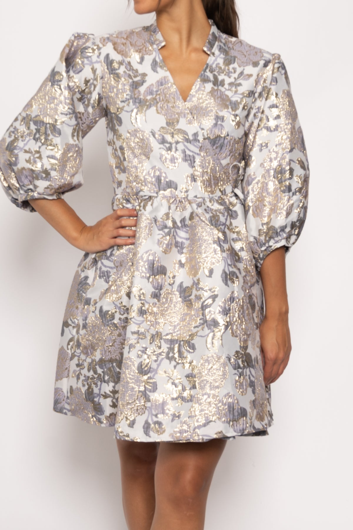 Aya Wrap Dress Lilac Mix