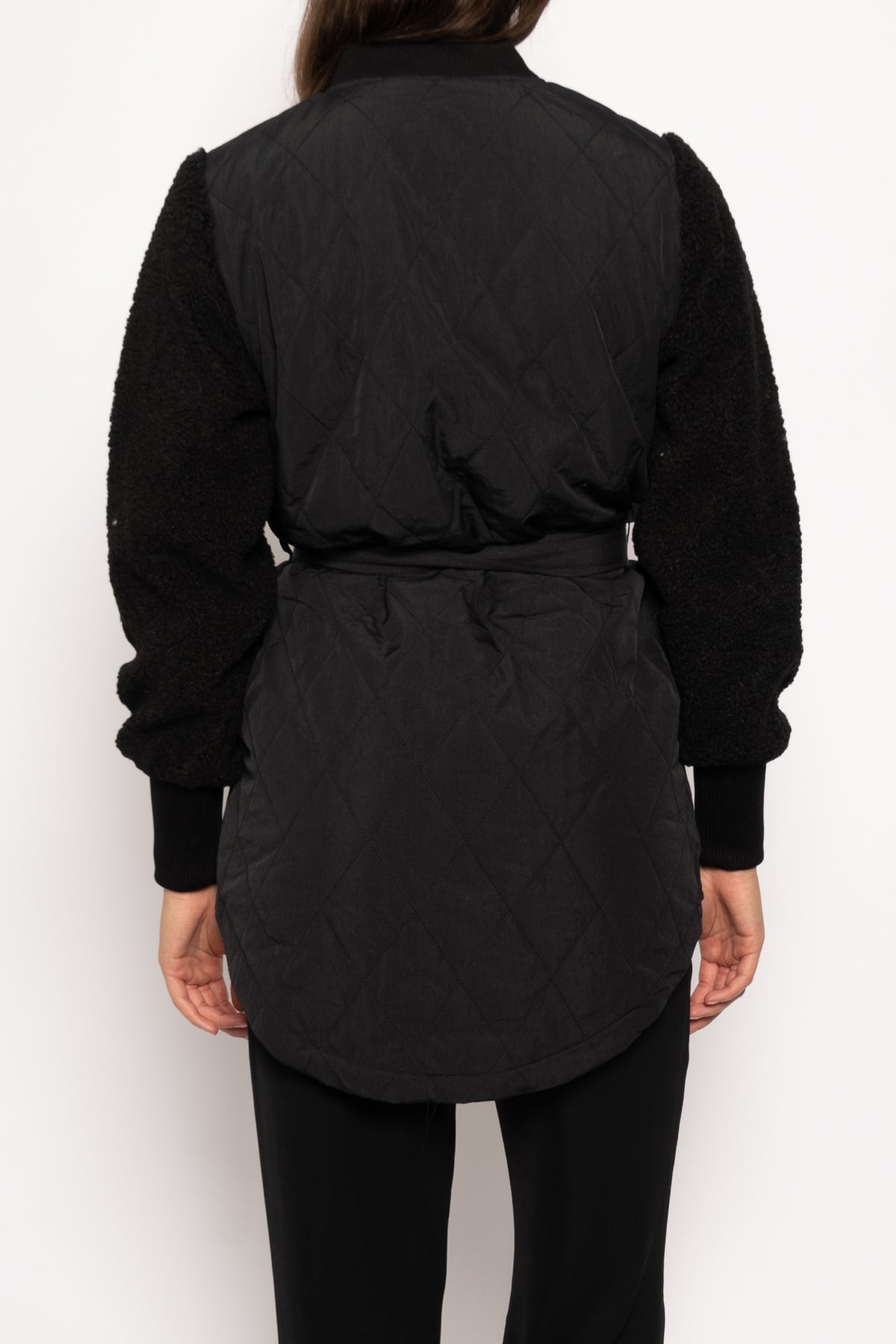 Esme Pile Jacket Solid Black