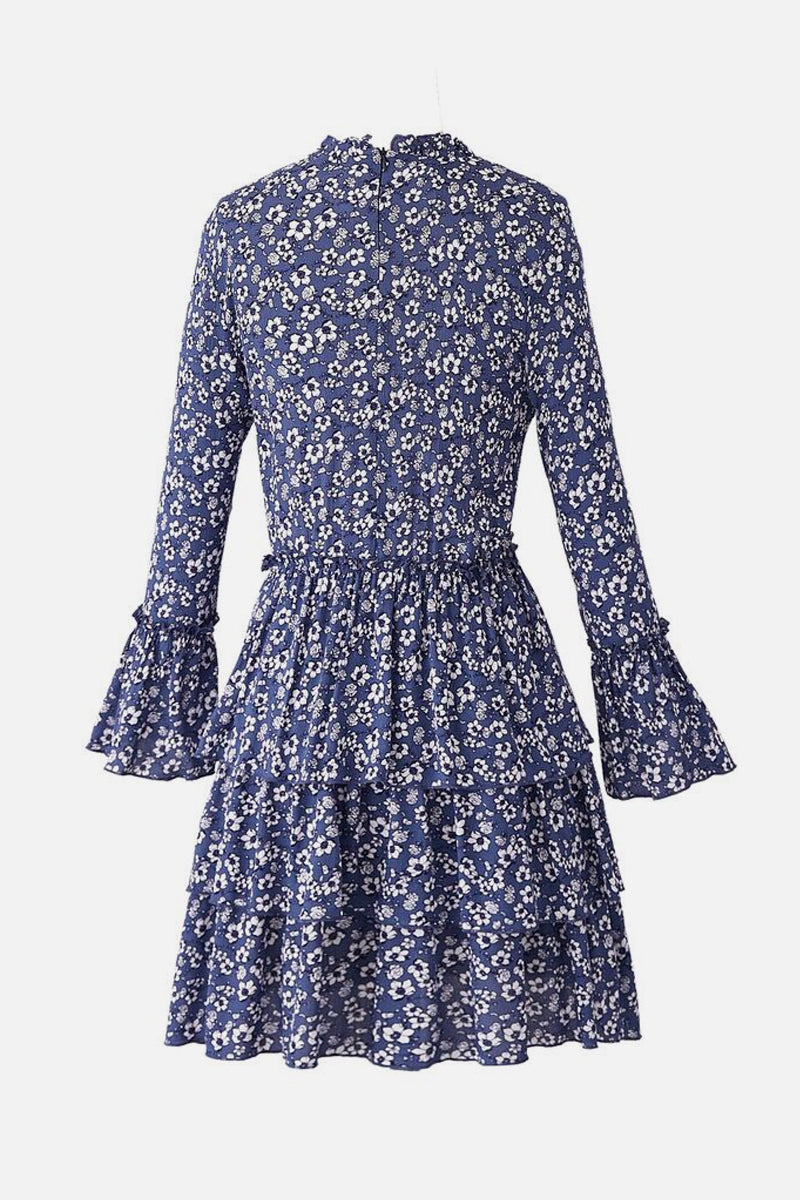 Fikka Dress Viscose CN Navy Small Flower