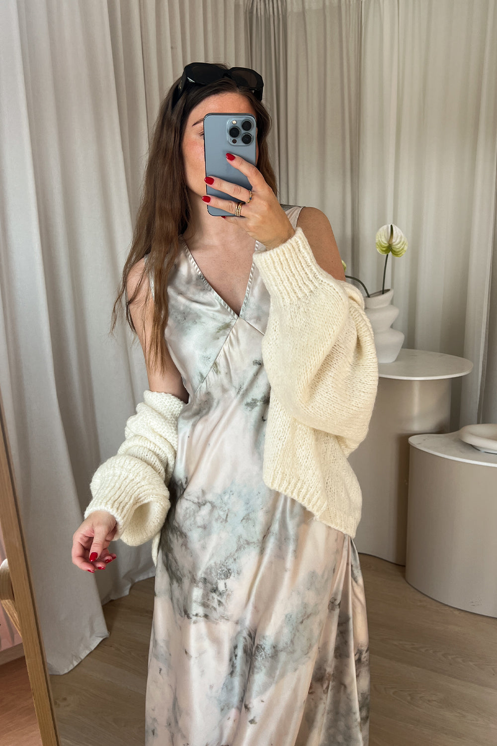 Fora Knit Cardigan White